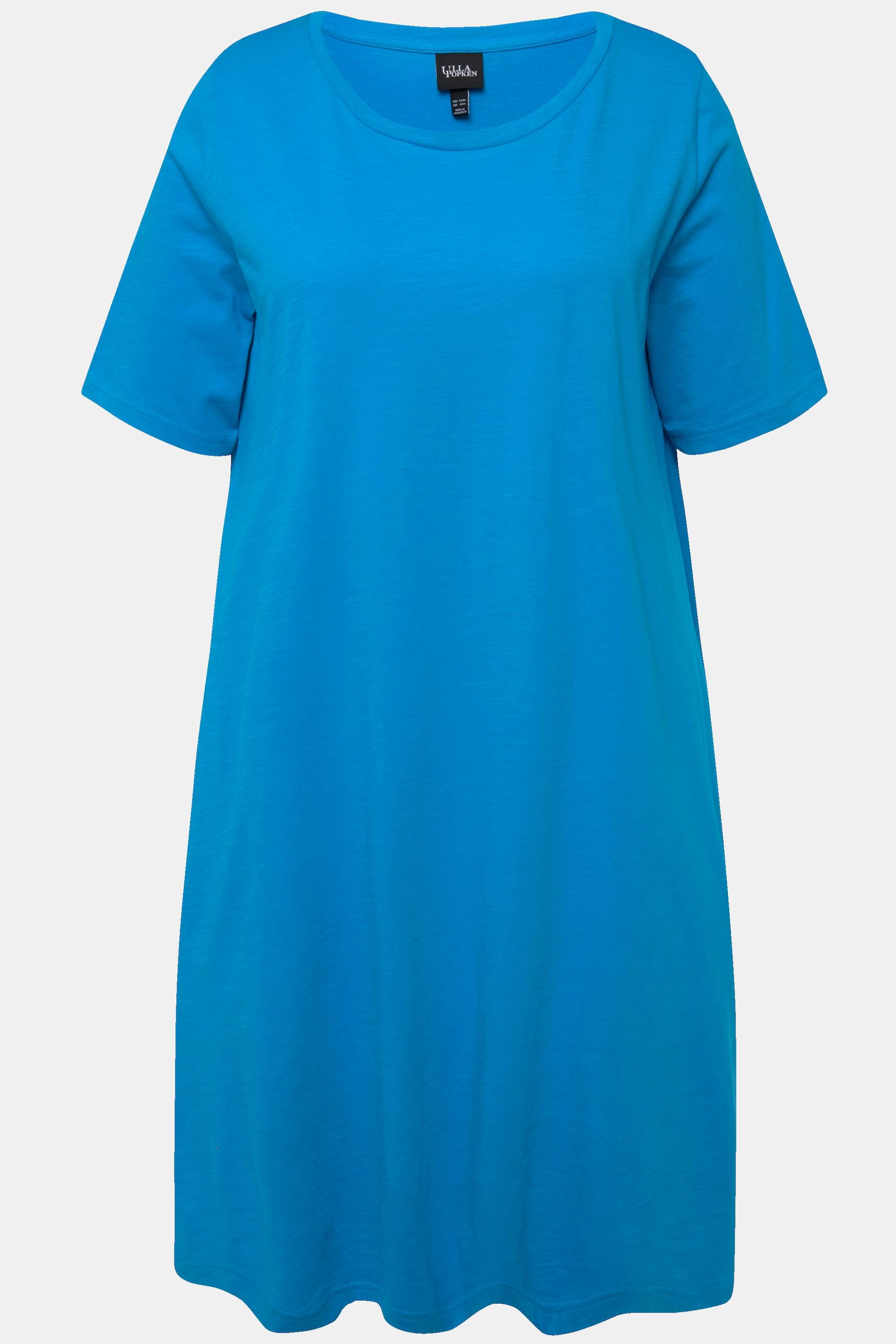 Ulla Popken Abito in jersey Linea A Girocollo Mezza Manica con Tasche  