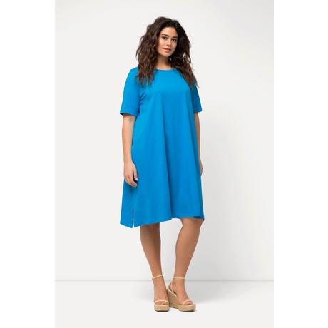 Ulla Popken Abito in jersey Linea A Girocollo Mezza Manica con Tasche  