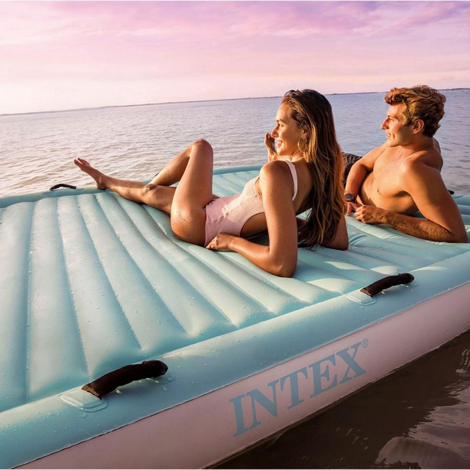 Intex  Intex 56289EU Aufblasbares Spielzeug für Pool & Strand Blau, Weiß Monochromatisch Vinyl Schwimmende Matratze 