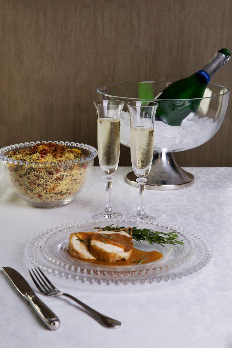 Wolff Unterteller Teller in perliertem Kristal  