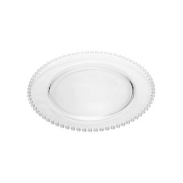 Unterteller Teller in perliertem Kristal