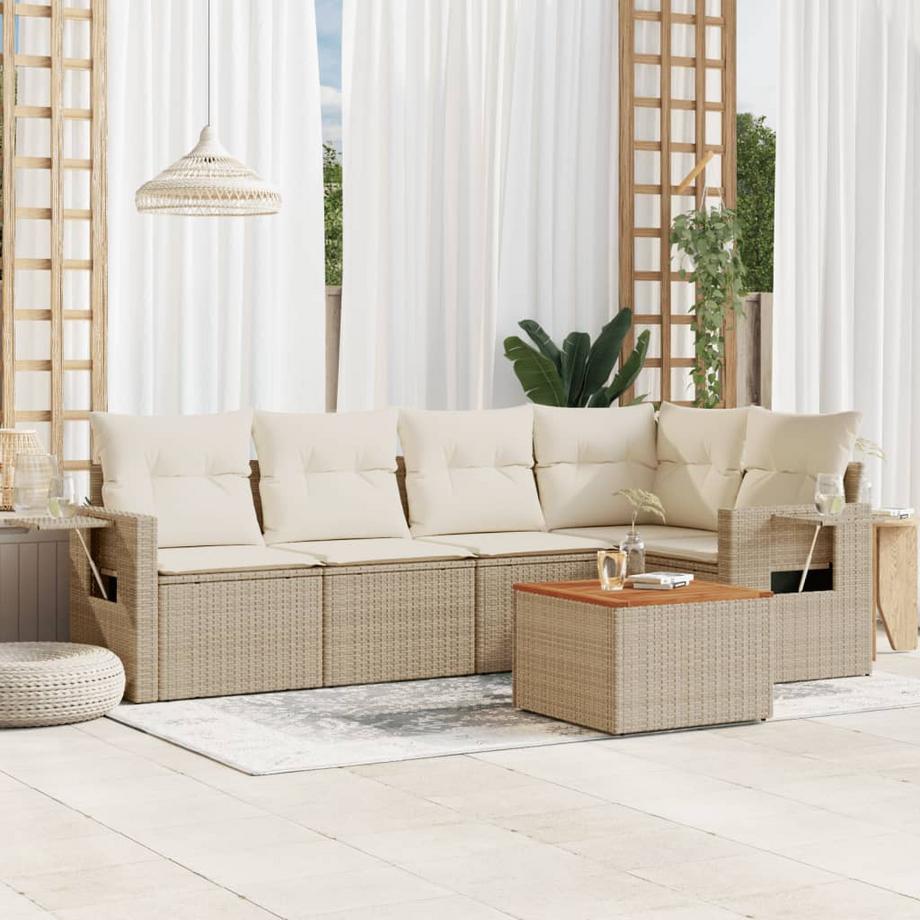VidaXL Ensemble de canapés de jardin rotin synthétique  