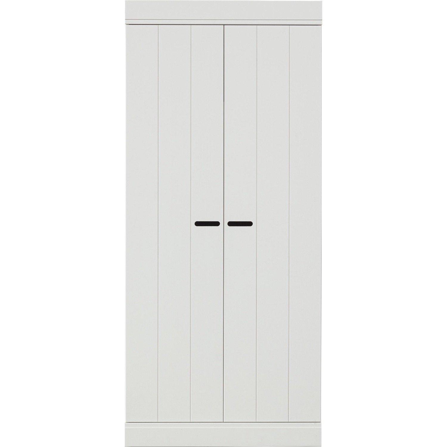 mutoni Armoire Connect basse pin blanc 175x77  