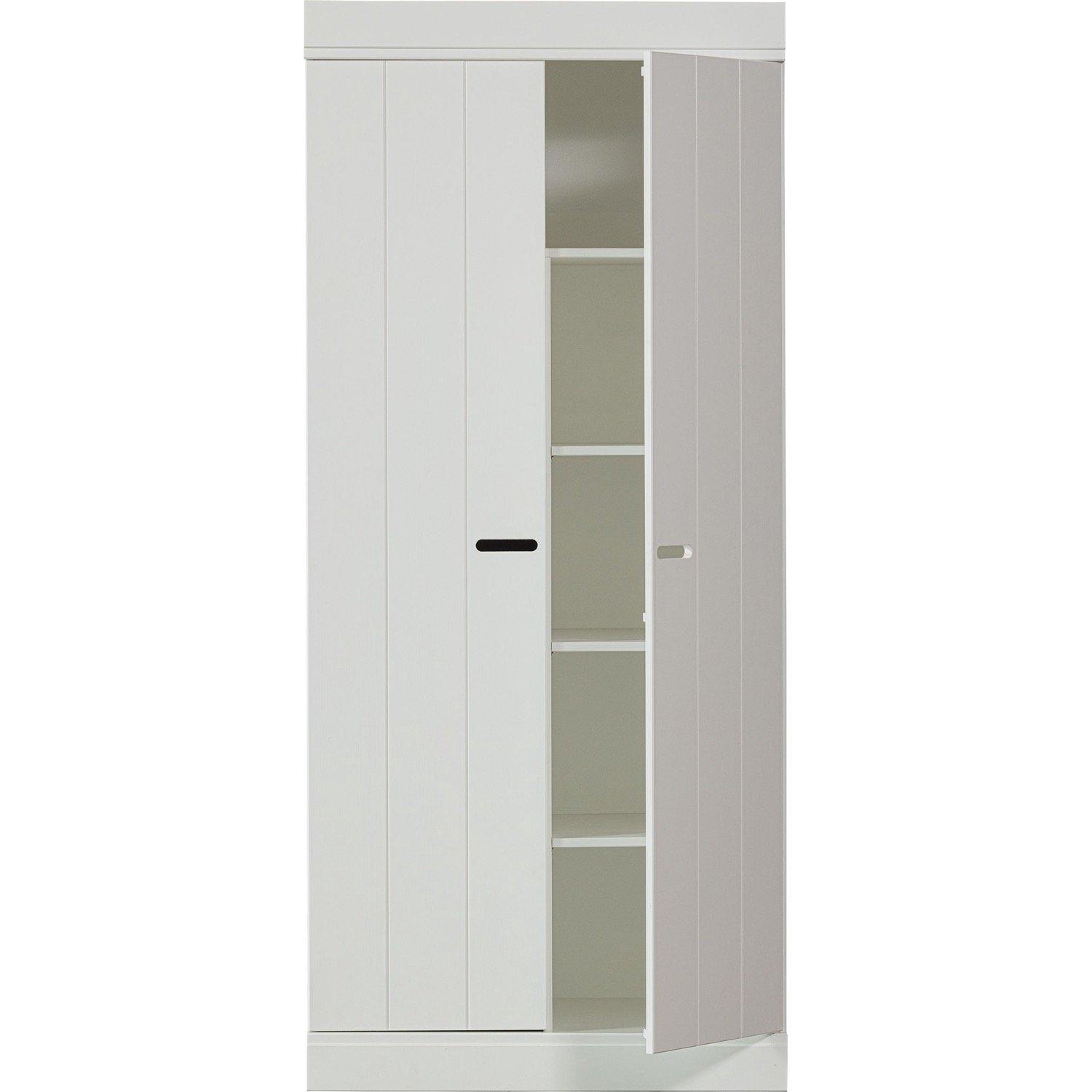 mutoni Armoire Connect basse pin blanc 175x77  