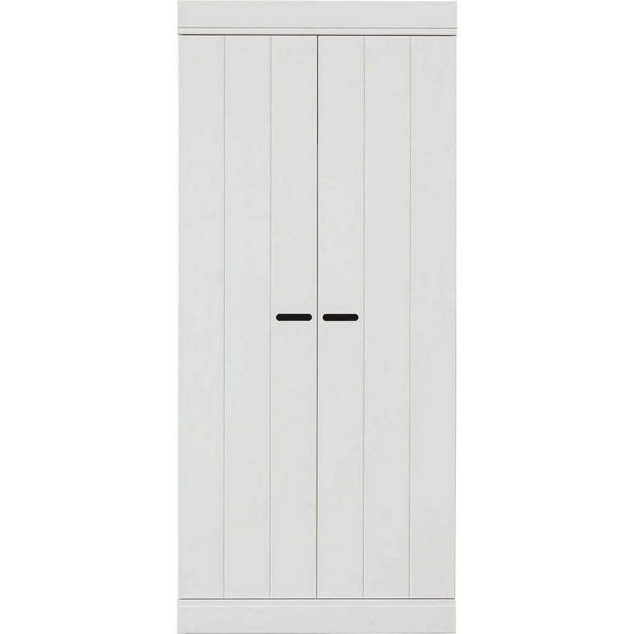 mutoni Armoire Connect basse pin blanc 175x77  