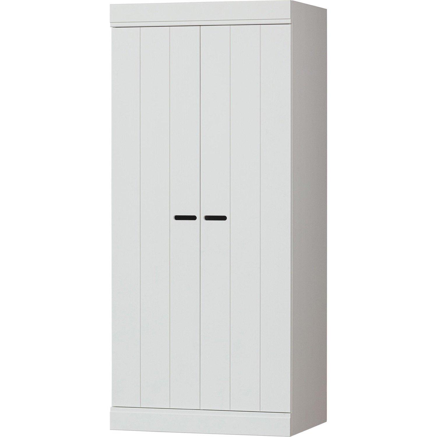 mutoni Armoire Connect basse pin blanc 175x77  