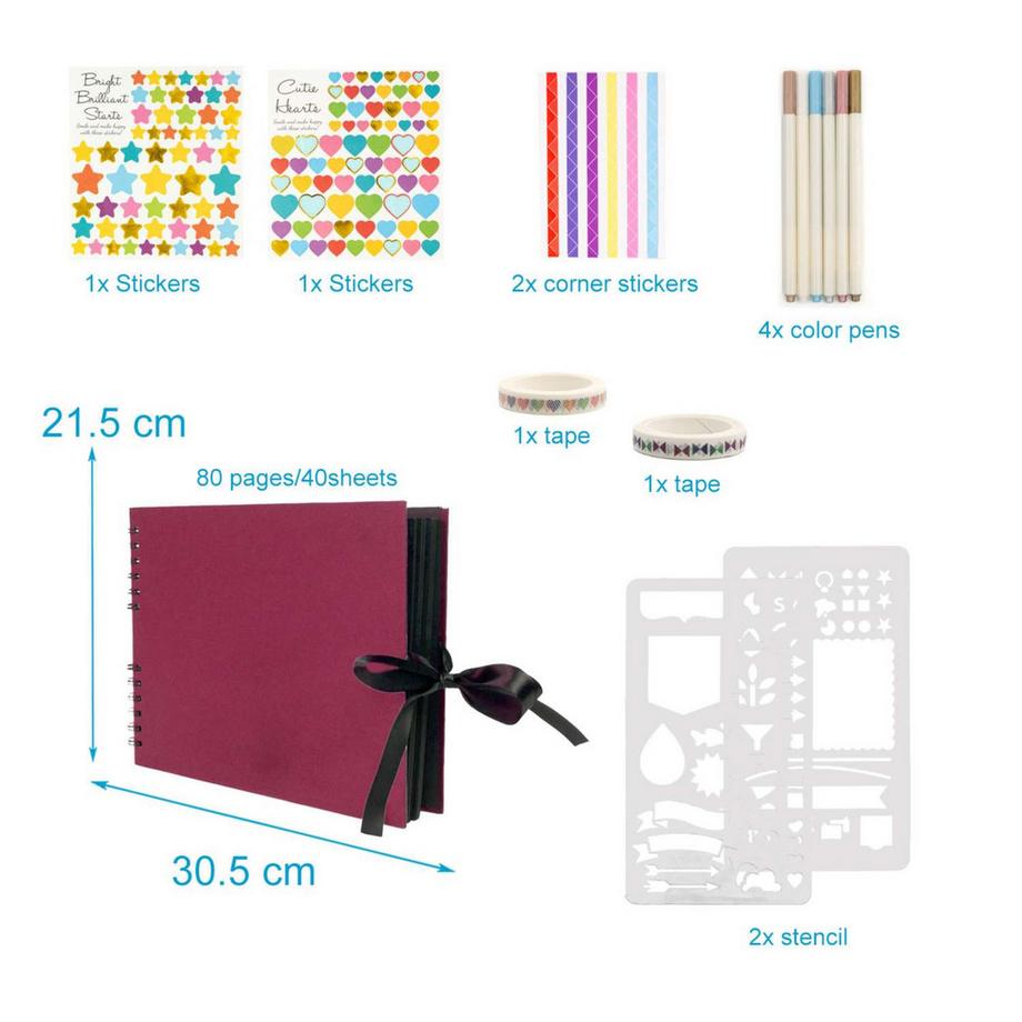 Intirilife Album Photo/Livre Photo À Personnaliser  