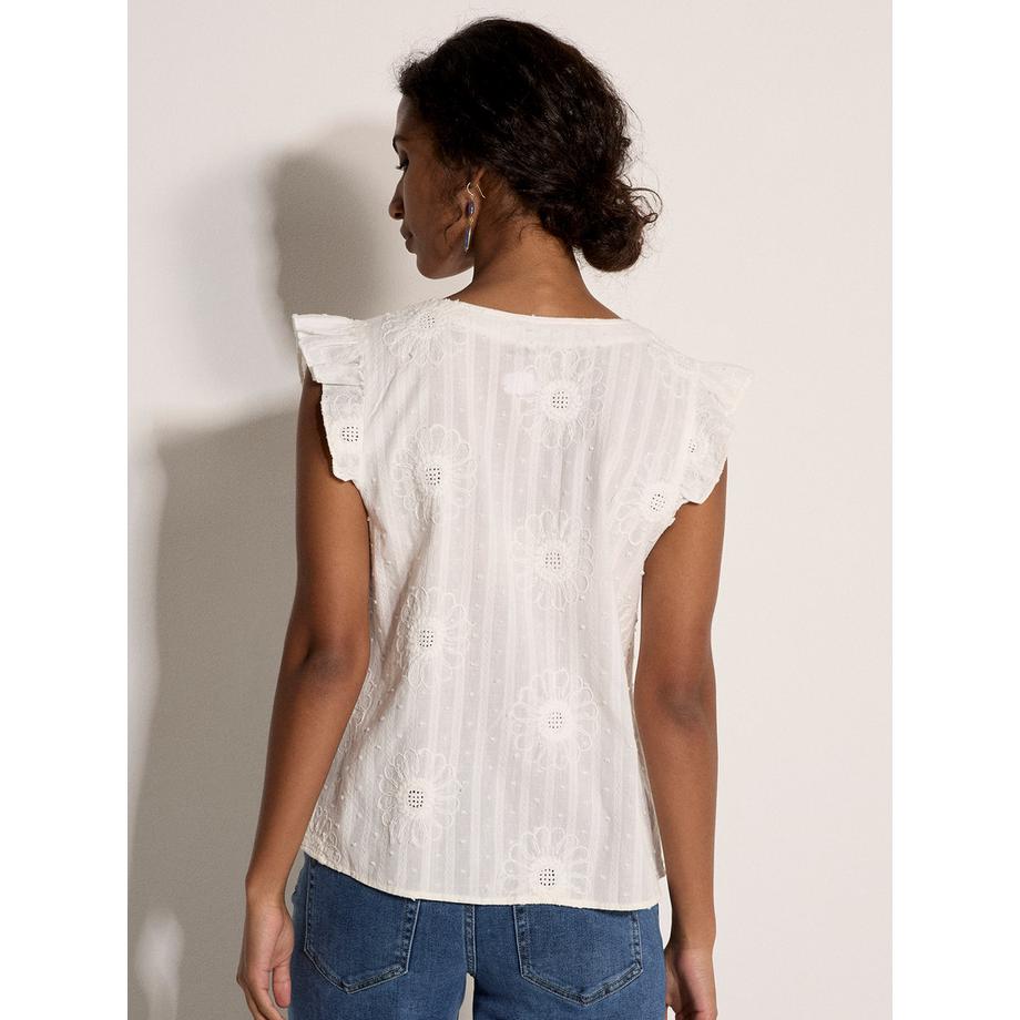 APRICOT Blouse brodée de marguerites  
