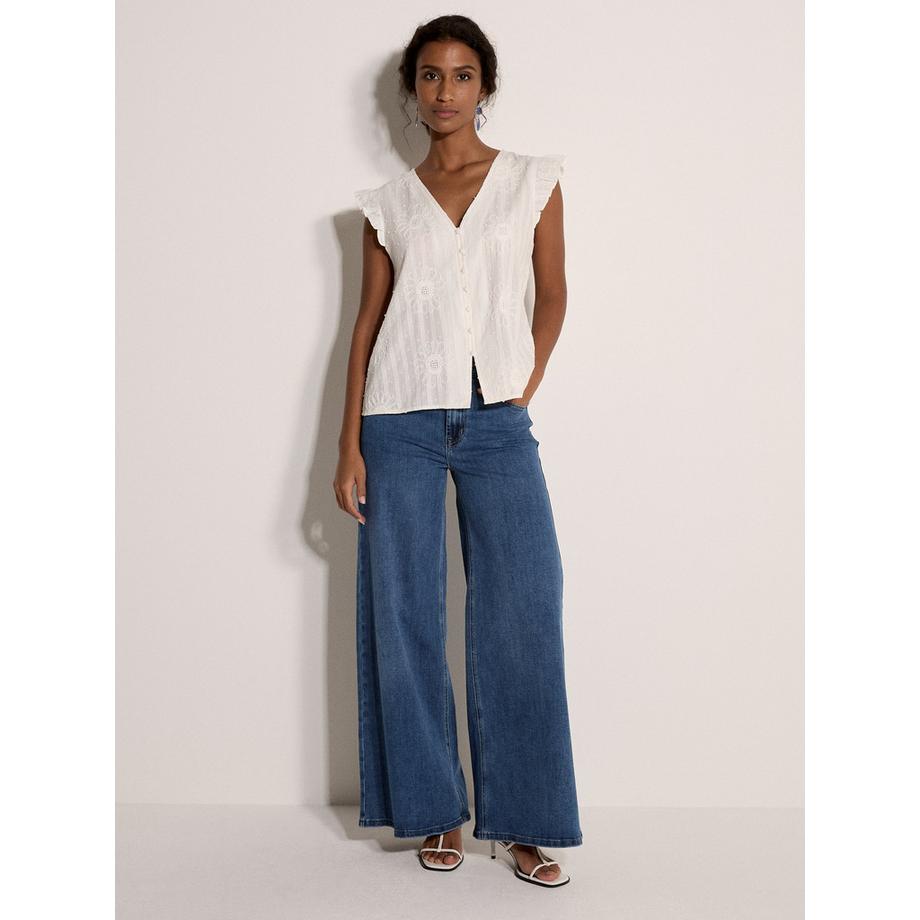APRICOT Blouse brodée de marguerites  