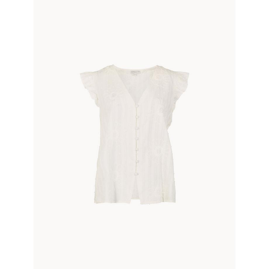 APRICOT Blouse brodée de marguerites  