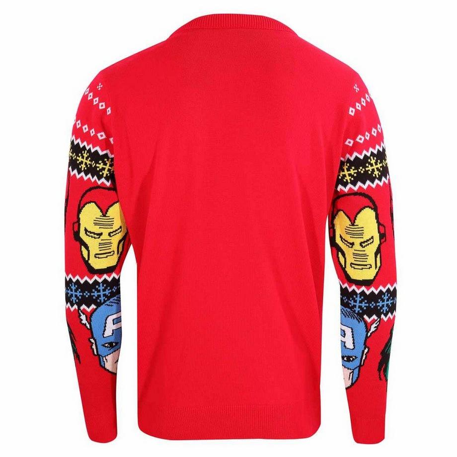 MARVEL Christmas Faces Pixel Print Sweatshirt  
