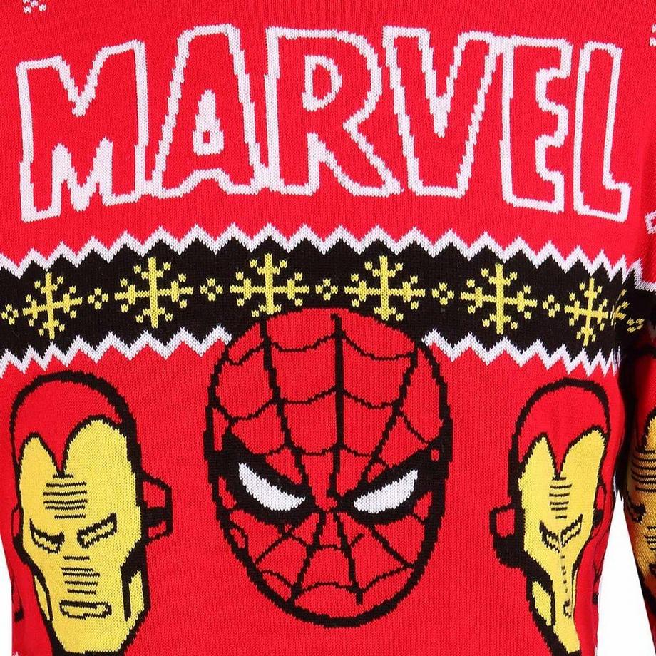 MARVEL Christmas Faces Pixel Print Sweatshirt  