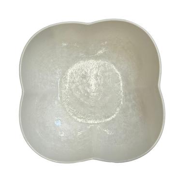 SALADIER EN PORCELAINE BLANCHE FLORALE 25.5CM