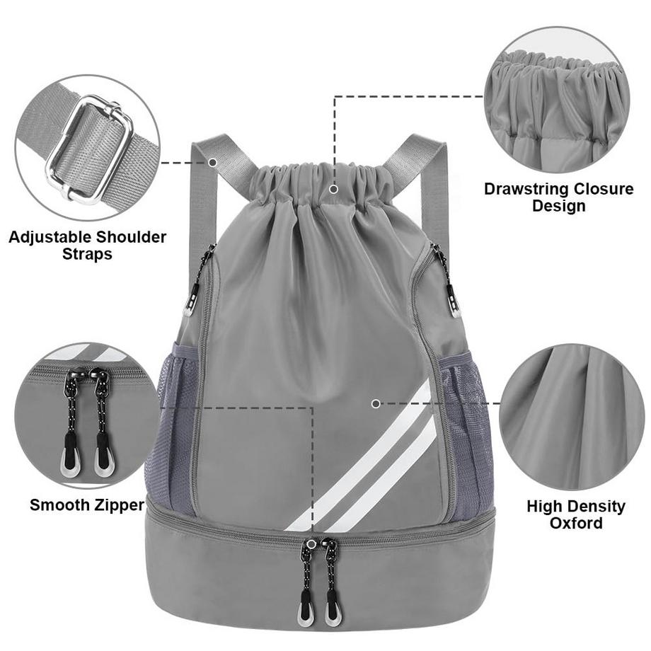 Only-bags.store Sport Kordelzug Rucksack mit grosser Kapazität  