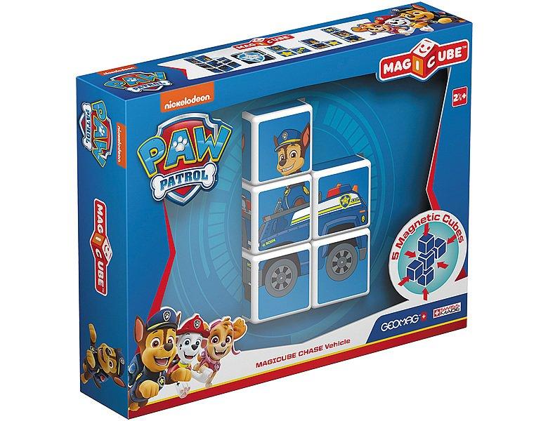 Geomag  MagiCube PAW PATROL 079 Chase's Police Truck 5 Magnetwürfel für Konstruktionen 