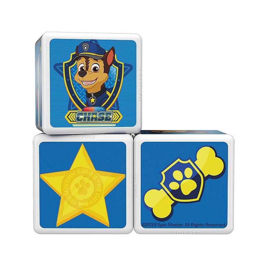Geomag  MagiCube PAW PATROL 079 Chase's Police Truck 5 Magnetwürfel für Konstruktionen 