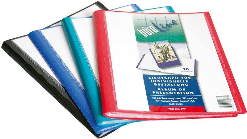 BÜROLINE BÜROLINE Sichtbuch A4 614498 blau 20 Taschen  