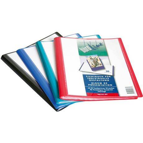 BÜROLINE BÜROLINE Sichtbuch A4 614498 blau 20 Taschen  