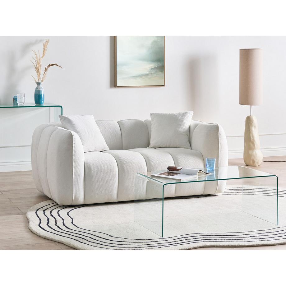 Beliani 2 Sitzer Sofa aus Stoff Minimalistisch NESS  