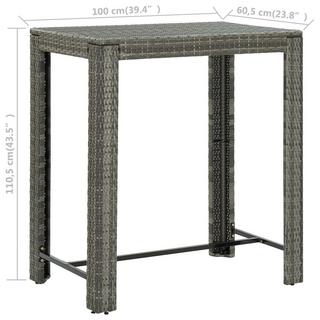 VidaXL Bar-set poly-rattan  