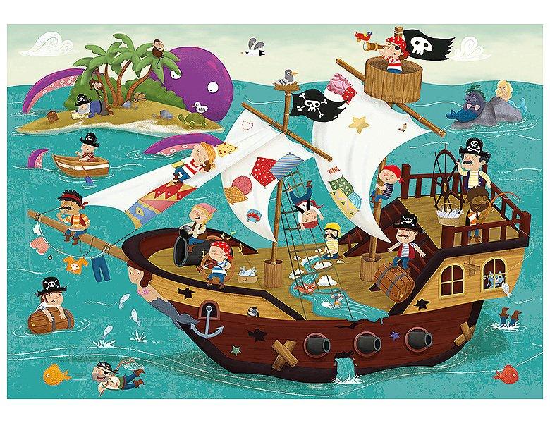 Educa  Puzzle Piratenschiff (50Teile) 