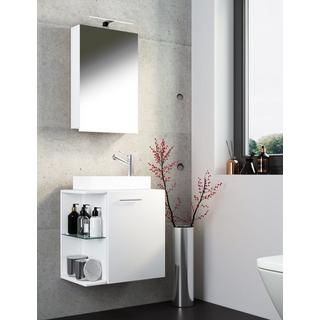 VCM 3-pièces ensemble de meubles de salle de bain WC invités salle de bains lavabo petit étroit Hausa SC  