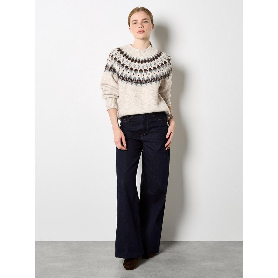 APRICOT Maglione soffice a motivo Fair Isle  