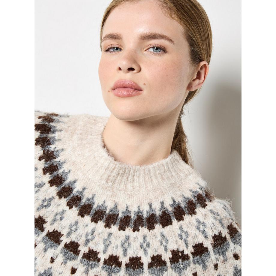 APRICOT Maglione soffice a motivo Fair Isle  