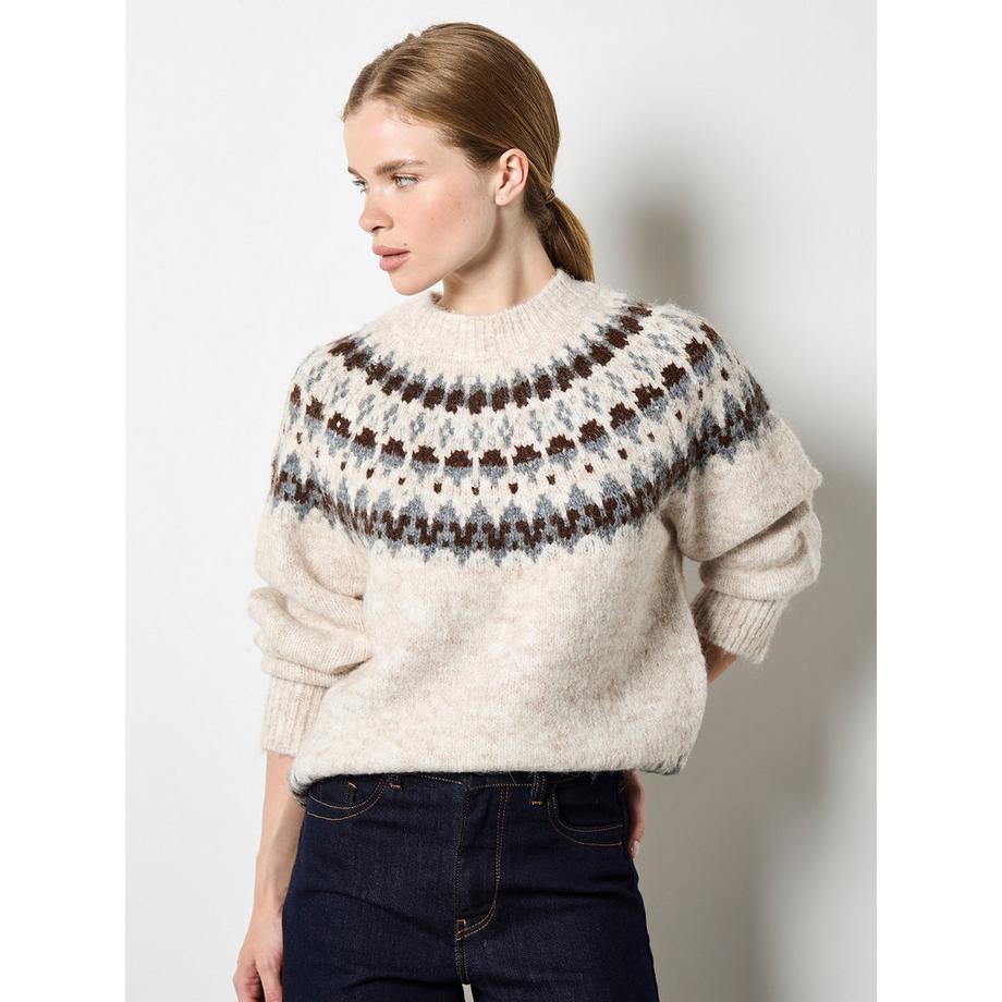Fair Isle flauschiger Pullover