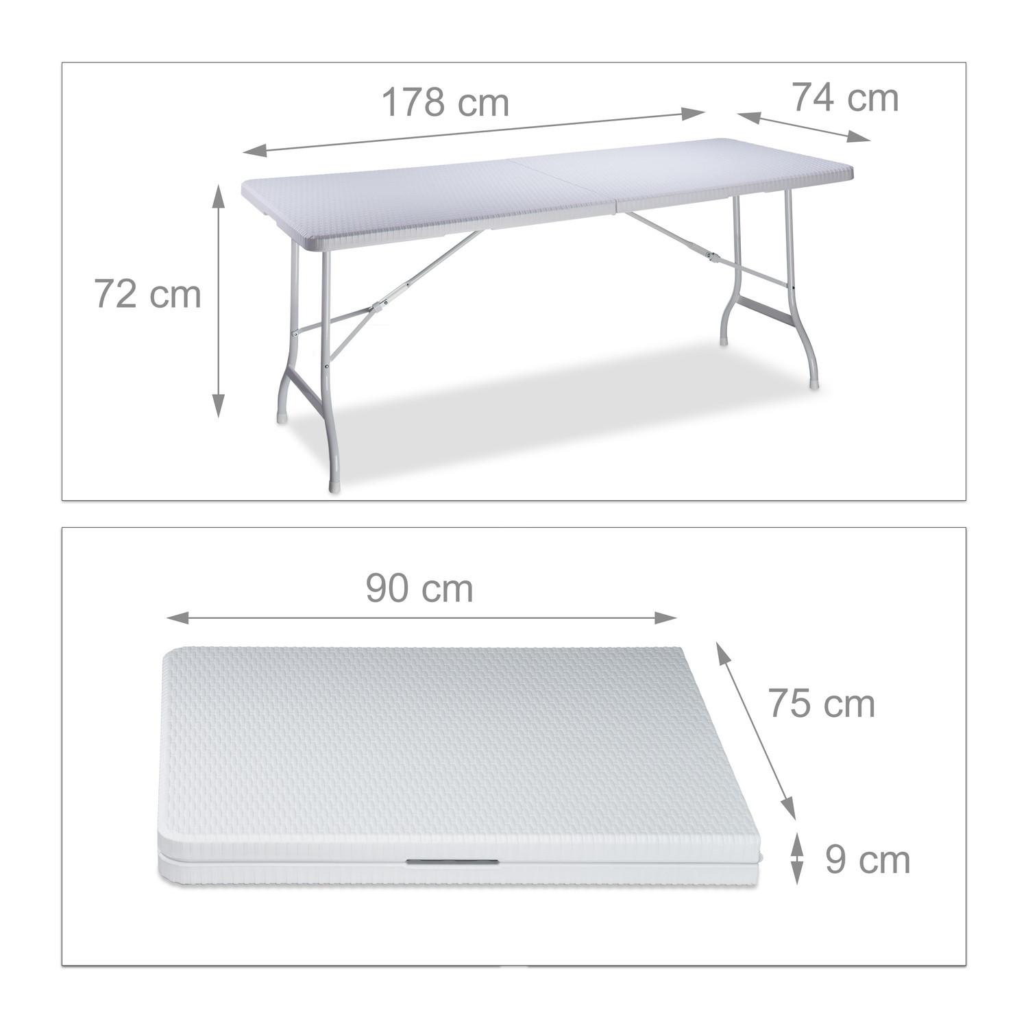 B2X Table de jardin pliante BASTIAN grande  