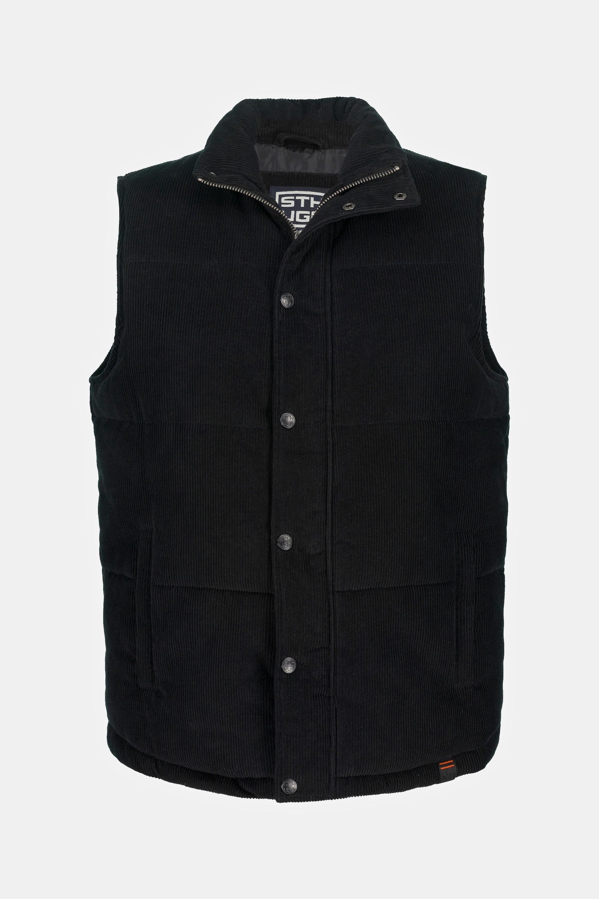 Sthuge  Gilet di velluto a coste con trapuntatura, zip e imbottitura calda, fino alla tg. 8XL 