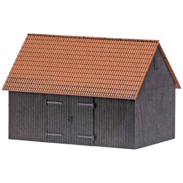 Grange H0 avec toit en brique. Kit à monter
