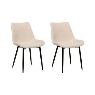 Beliani Lot de 2 chaises en Bouclé Moderne AVILLA  