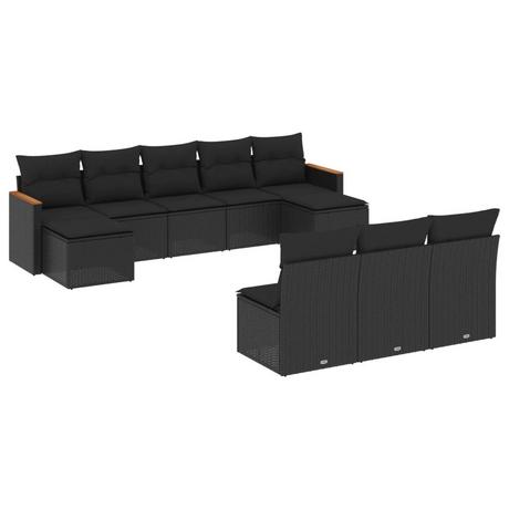 VidaXL set divano da giardino Polirattan  