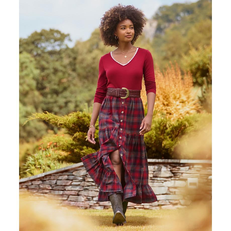 Joe Browns Gonna lunga a quadri d'ispirazione vintage  