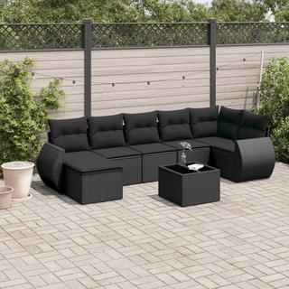 VidaXL set divano da giardino Polirattan  