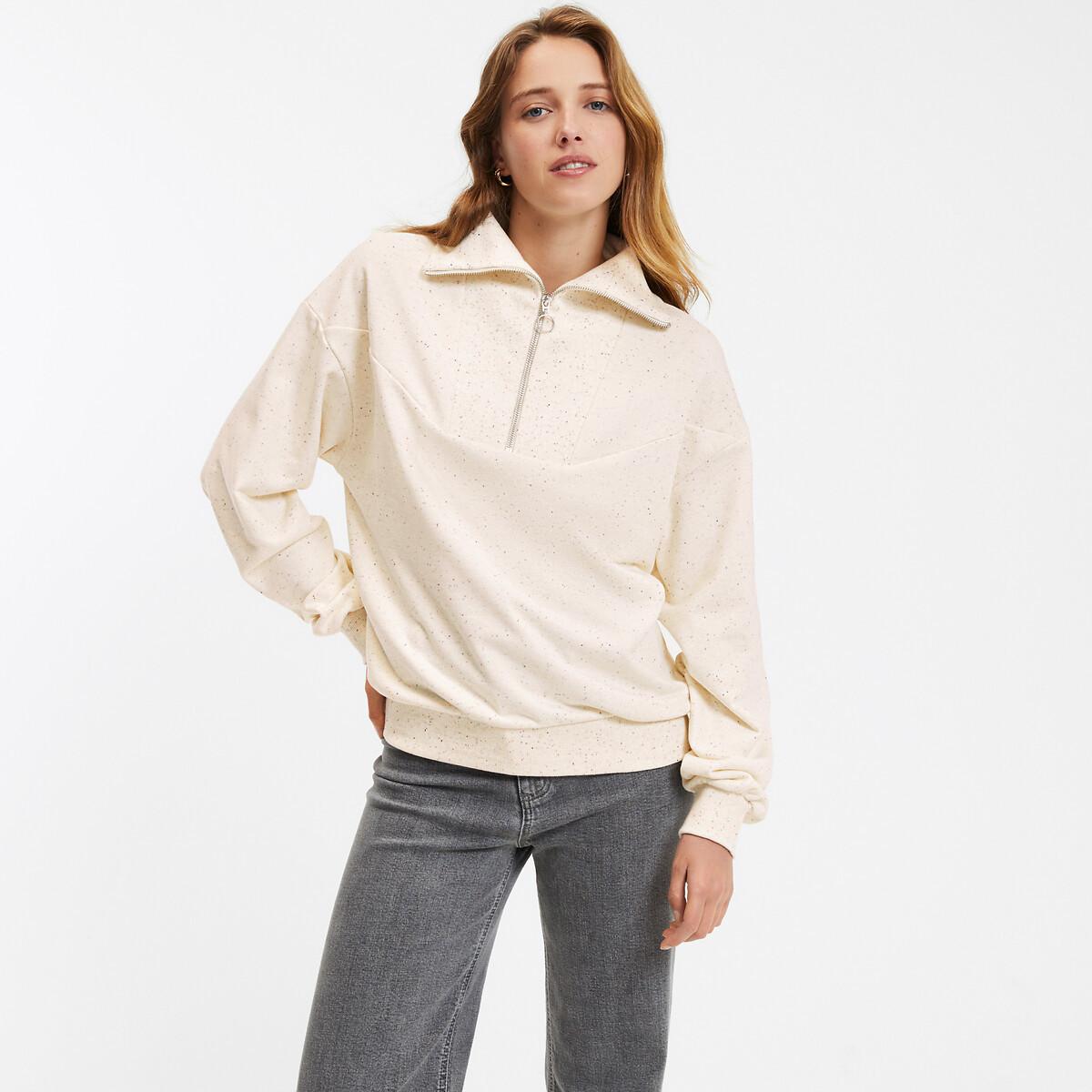 La Redoute Collections  Sweatshirt mit Troyerkragen 