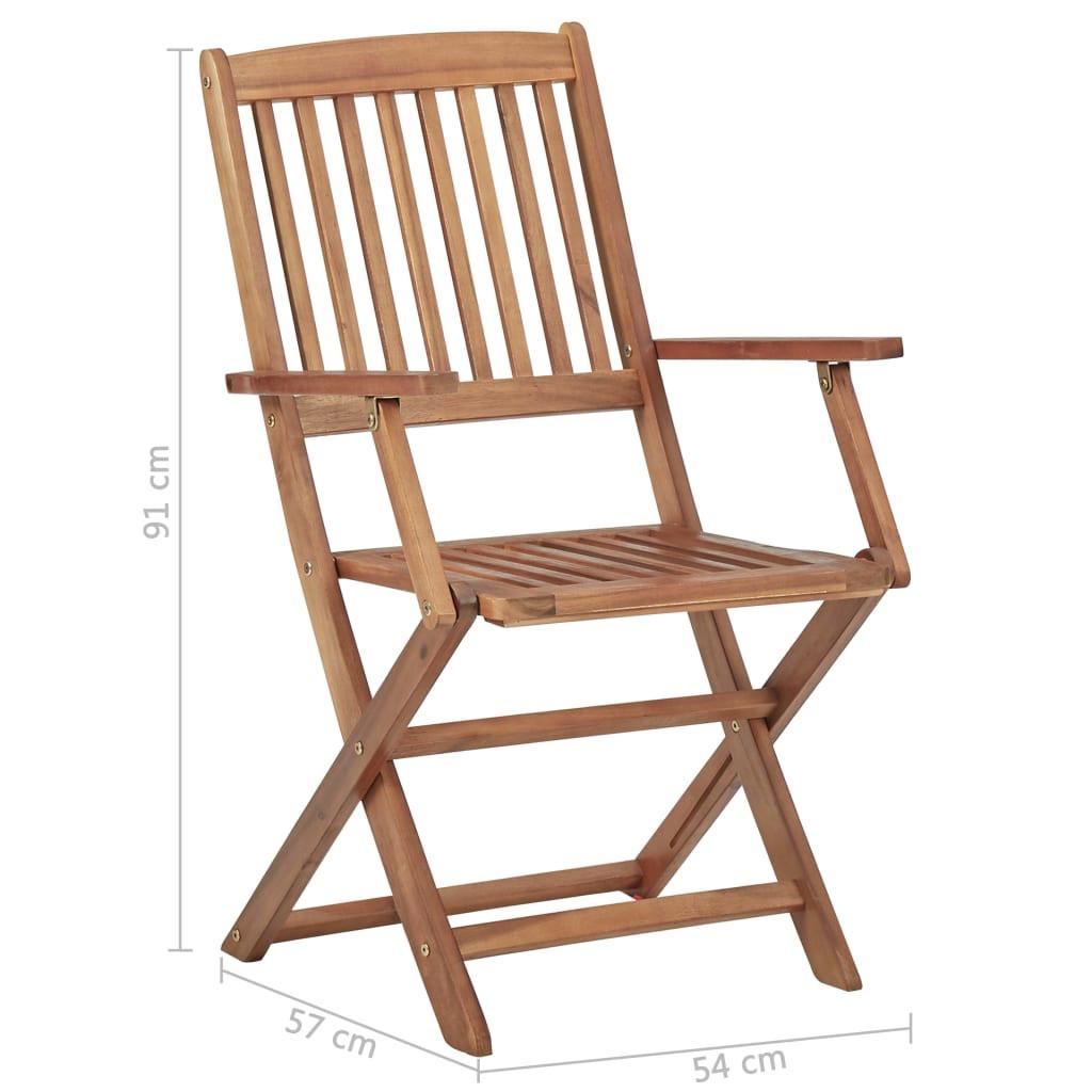 VidaXL Chaise de jardin bois d'acacia  