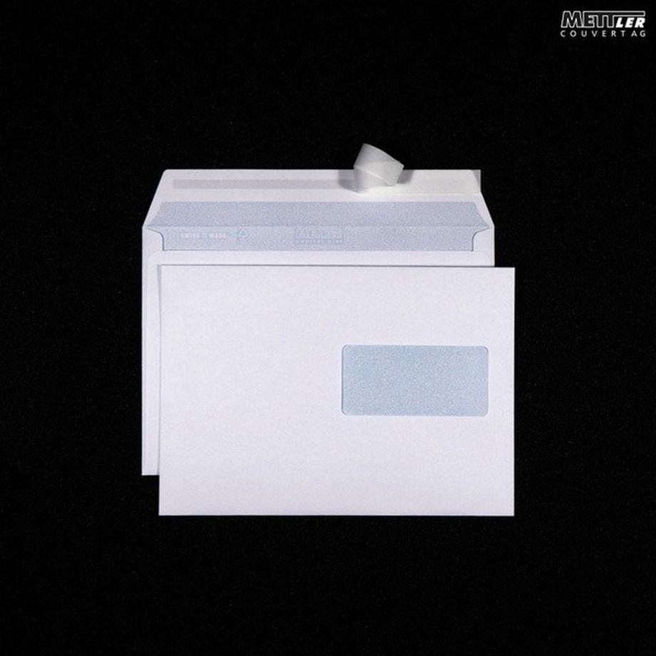 METTLER METTLER Couvert Fenster rechts C5 8064 100g,ultraweiss,Kleber 500 St.  
