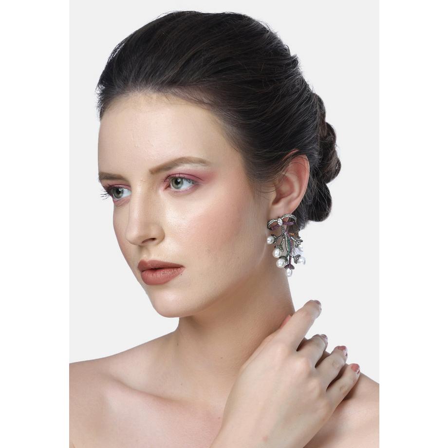 AVANT-GARDE PARIS  Diva Schleifenförmige Weinreben-Tropfenohrringe 