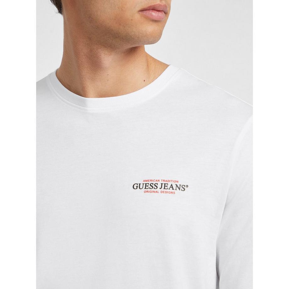 GUESS American T-Shirt Maniche Lunghe Slim Fit  