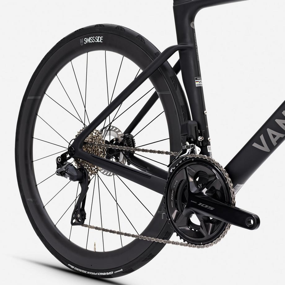VAN RYSEL  Rennrad Shimano 105 Di2 2x12v Leistungsmesser, RCR Schwarz 