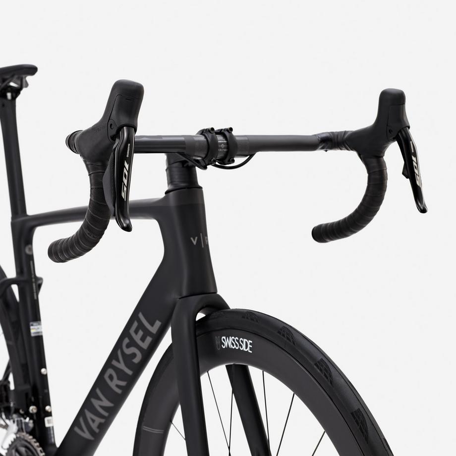 VAN RYSEL  Rennrad Shimano 105 Di2 2x12v Leistungsmesser, RCR Schwarz 