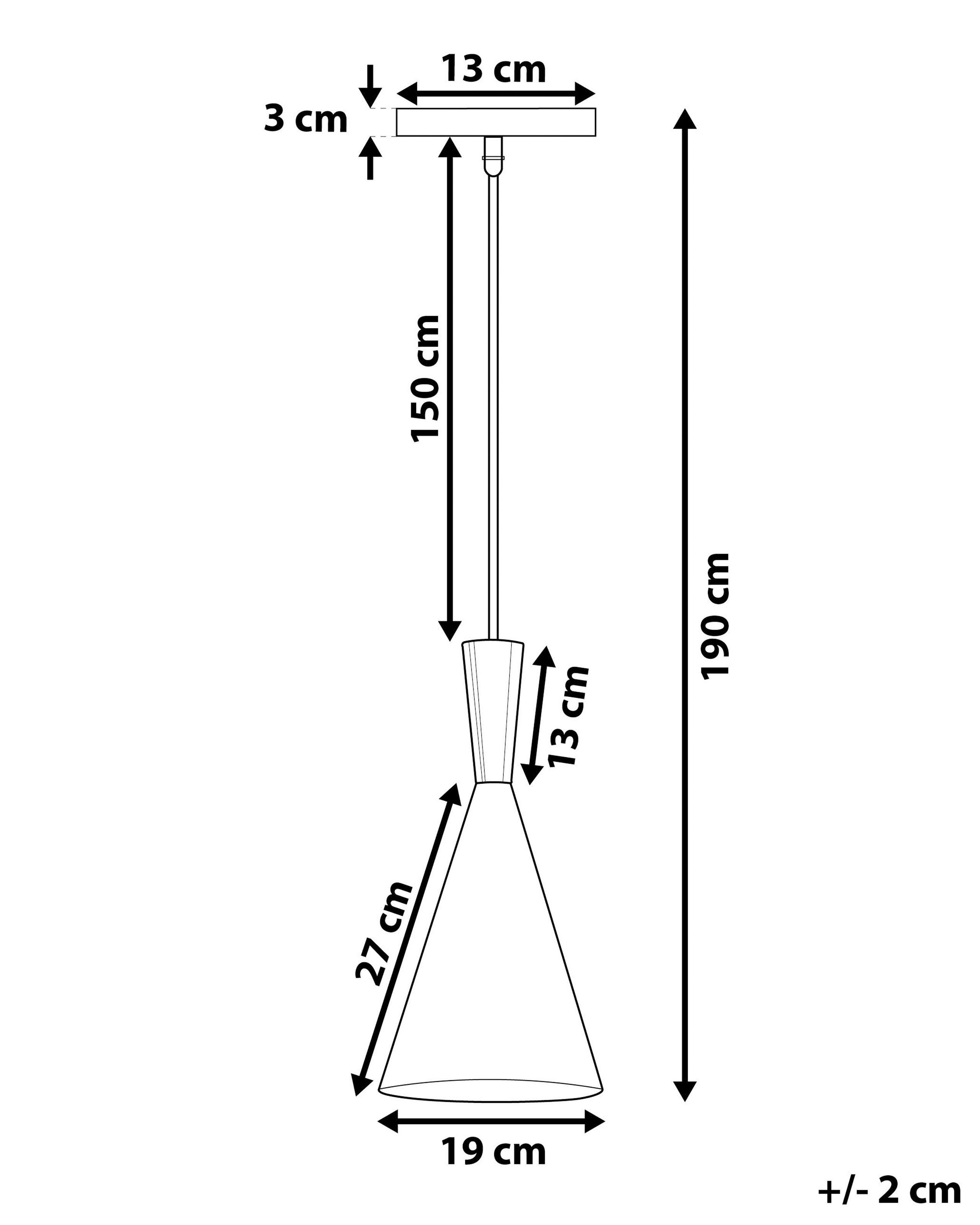 Beliani Lampe suspension en Aluminium Moderne TAGUS  