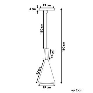 Beliani Lampe suspension en Aluminium Moderne TAGUS  