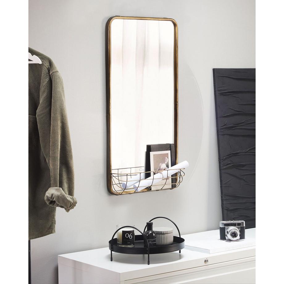 Beliani Wandspiegel aus Eisen Industriell MACON  