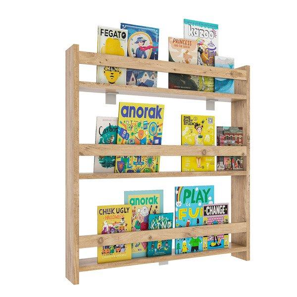 VCM Holz Kinderregal Bücherregal Kinder Wandregal Hängeregal Wandboard Regal Kidos  