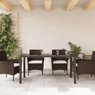 VidaXL Table de jardin rotin synthétique  