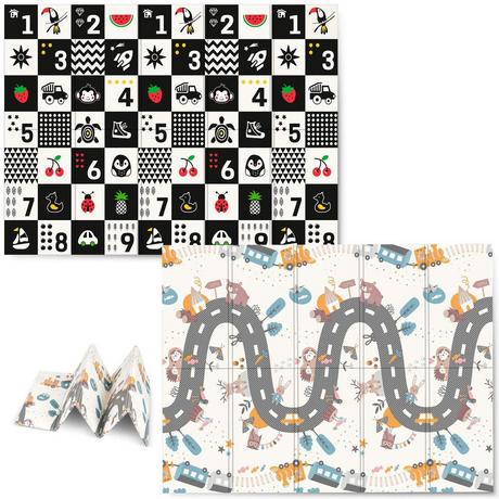 B2X Tapis en mousse pliable

Ce grand tapis pliant aux dimensions 200x150 cm a de nombreuses utilisations pratiques. Il apporte du confort à votre bébé pendant le jeu et lorsqu'il apprend à ramper.

Confortable et fonctionnel :

- Léger
- Pliable
- Do  