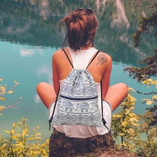 Only-bags.store Rucksack mit Kordelzug Turnbeutel Turnbeutel mit Außentasche Verstellbarer Kordelzug Turnbeutel mit Innentasche für Sport und Reisen  